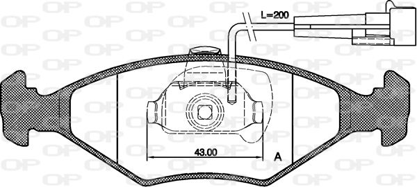 OPEN PARTS Комплект тормозных колодок, дисковый тормоз BPA0281.42